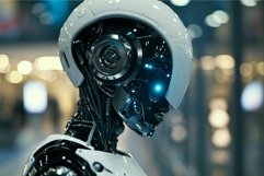 Innovative Ai robot isometric. Generate Ai Product Image 1
