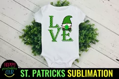 St Patricks Day LOVE Gnome Sublimation I St Patricks Gnome Product Image 2