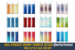 20oz STRAIGHT Skinny Tumbler Sublimation template Product Image 1