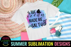 The Ocean Made Me Salty Sublimation I Beach Sublimation Product Image 2