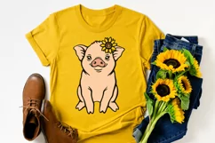 Pig svg Farm animals svg Farmhouse svg Layered svg cut files Product Image 3