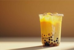 Refreshing iced bubble tea with tapioca pearls on a sunny da Product Image 1