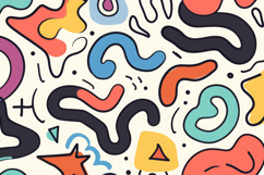 Memphis Pattern Background Wallpaper Product Image 1