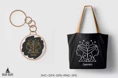Gemini svg sisters svg Zodiac signs svg Zodiac keychain Product Image 2