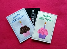 ITH Cupcake Gift Card Holder - Birthday Gift Card Holder - Machine Embroidery Product Image 4