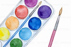 Back to School watercolor clipart Product Image 2