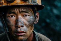 Hardworking Asian miner worker. Generate Ai Product Image 1