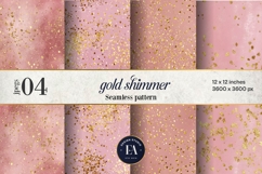 Pink Gold Shimmer Digital Paper, Glitter Texture Product Image 1