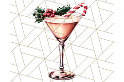 Vintage Glamorous Christmas Party Clipart PNG, Holiday Png Product Image 3