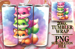 Cozy vibes 20oz tumbler wrap, Cute Animals Product Image 1