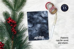 Bats Night Sky Pattern, Dark Gothic Bat Seamless Paper Product Image 4