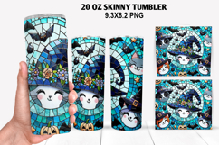 Skinny Tumbler 20oz Wrap Design,Halloween Tumbler PNG Design Product Image 1