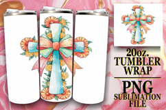 BRIGHT ESCAPES 20oz TUMBLER WRAP, Flower Cross Product Image 1