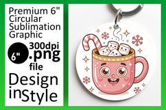 Cute Round Design Coaster Template , Cute Christmas Product Image 1