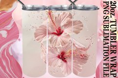 Tranquil Blooms: Floral Water Tumbler Design - 20oz Product Image 1