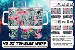 Elegant 3D Floral Tumbler Design 40oz Product Image 1