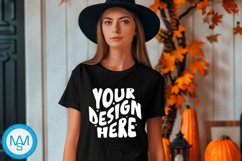 Black women Tshirt Mockup, Halloween tshirt mockup Product Image 1
