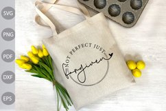 Not Perfect Just Forgiven - Christian Quote SVG Design Product Image 3