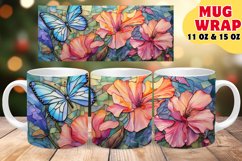 Floral Harmony Magic Stained Glass Sublimation 11oz 15oz Mug Product Image 1