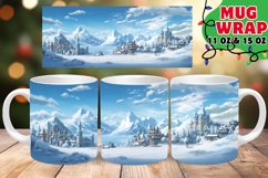 Xmas Frosty Elegance SUBLIMATION 11oz 15oz Product Image 1