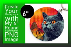 Sweet Kitty Sublimation: Circle &amp; Coaster Creation Product Image 1