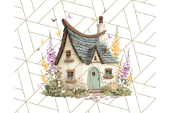 Whimsical Cottagecore Cottage PNG Clipart, Fairy House Png Product Image 3