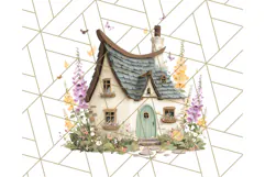 Whimsical Cottagecore Cottage PNG Clipart, Fairy House Png Product Image 3