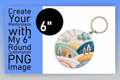 Sophisticated Circle PNG Keychain Artwork , Holiday Product Image 1