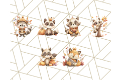 Woodland Autumn Critters PNG Clipart, Cute Fall Animals Product Image 7
