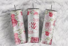 Mama Tumbler Wrap Pink Roses Floral 20oz tumbler designs Product Image 1