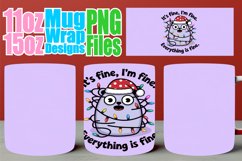 Cheerful thoughts 11oz 15oz sublimation wrap, Christmas Product Image 1