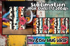 Elegant 3D Leopard Floral Mug Wrap Art Product Image 1