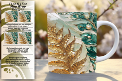 Quirky 11oz Mug Wrap Png Artwork , 3D Flower Product Image 1
