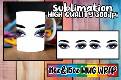 Radiant hearts 11oz 15oz sublimation wrap, Woman Eyes Product Image 1