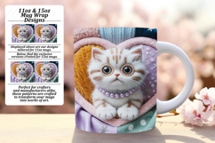 Colorful 11oz Mug Wrap Png Design , Holiday Pets Product Image 1