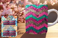 Shimmering Glitter 11oz/15oz Stripe Mug Wrap Product Image 1