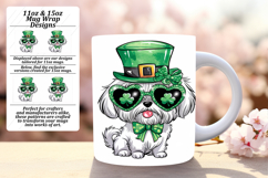 Floral 11oz Mug Wrap Png Template , St Patrick Product Image 1