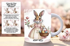 LUSH 15oz PNG Mug Wrap Template , Easter Bunny Product Image 1