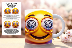 VIBRANT 11oz Mug Wrap PNG Template , 3D Emoji Product Image 1
