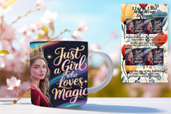 Chic 15oz Mug Wrap Png Design , Just A Girl Product Image 1