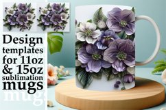 Blooming Vibrant Petal Flower 3D Mug Wrap 11oz 15oz Product Image 1