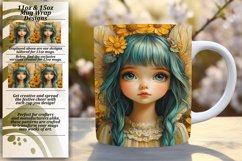 Charming 11oz Mug Wrap Png Artwork , Fairy Product Image 1