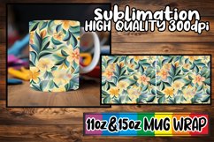 Springtime Abstract Swirl Mug Wrap 11oz 15oz Sublimation Product Image 1