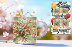Delightful 15oz Mug Wrap Png Artwork , Autumn Flower Product Image 1