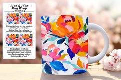 Fresh Flower Mug Sublimation: Cheerful Spring Patterns Product Image 1