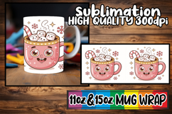 Serene sunsets 11oz 15oz sublimation wrap, Cute Christmas Product Image 1