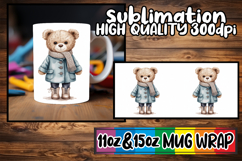 Hopeful horizons 11oz 15oz mug wrap, Teddy Bear Product Image 1