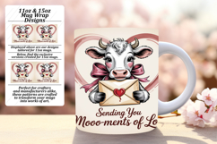 LUSH 15oz PNG Mug Wrap Template , Cute Cow Product Image 1