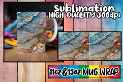 Seaside Splendor Mug Wrap Sublimation, 11oz 15oz Product Image 1