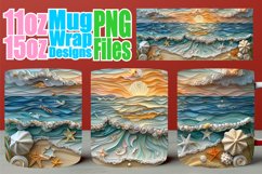 Summer Soiree 3D Mug Wrap - Coastal Escape Product Image 1